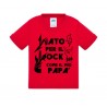 T-shirt rossa Nato per il rock come il mio papà! PERSONALIZZABILE per bimbo e bimba!