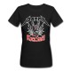 T-shirt donna Mamma Rockstar! Idea regalo Festa della Mamma, mano rock con smalto rosso! Nera!