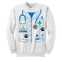 Felpa Unisex Uomo o Donna Finto Camice Veterinario, Personalizzata con Nome, Dottore e Dottoressa Animali, Idea Regalo Laurea! 