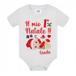Body neonato neonata Il mio Primo Natale, personalizzato con il nome di bimbo o bimba! Idea regalo 1° Natale speciale! 