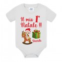 Body neonato neonata Il mio Primo Natale, personalizzato con il nome di bimbo o bimba! Idea regalo 1° Natale in famiglia! 