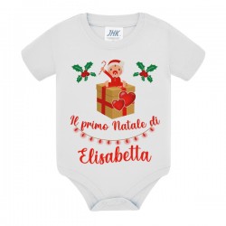 Body neonato neonata Il Primo Natale, personalizzato con il nome di bimbo o bimba! Idea regalo 1° Natale in famiglia! 