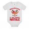 Body bimba neonata Il mio primo Natale, personalizzato con il nome! Renna con fiocco rosso!