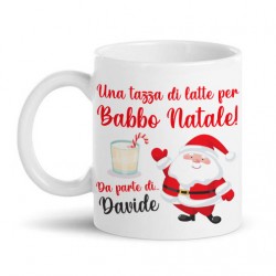 Tazza mug 11 oz Latte per Babbo Natale, da parte di, personalizzata con nome o nomi!