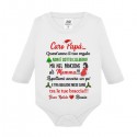 Body neonato manica lunga Caro Papà, il tuo regalo è nel pancione di mamma! Buon Natale! Personalizzato con il nome!