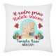 Federa per Cuscino Il nostro primo Natale insieme, personalizzata con cognome di famiglia! Mamma e papà orso!