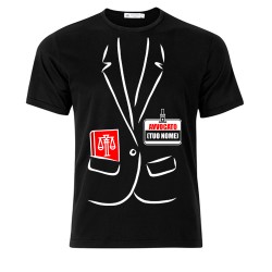T-Shirt Maglietta Uomo Finta Giacca Avvocato, Personalizzata con Il Nome, Idea Regalo Divertente Laurea in Legge! 