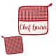 Presina da forno cucina con inserto stampabile Chef personalizzata con il tuo nome!