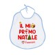 Bavaglino bavetta neonato Il Mio Primo 1° Natale, personalizzato con nome di bimbo! 