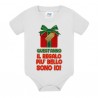 Body neonato neonata Quest'anno il regalo più bello sono io, personalizzato con nome di bimbo o bimba! Pacco regalo di Natale!