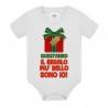 Body neonato neonata Quest'anno il regalo più bello sono io, personalizzato con nome di bimbo o bimba! Pacco regalo di Natale! 