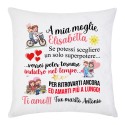 Federa per cuscino A mia Moglie, personalizzata con i vostri nomi! Indietro nel tempo per amarti più a lungo! Ti Amo! 