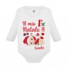 Body neonato neonata manica lunga Il mio primo Natale, personalizzato con nome di bimbo o bimba! Bebè happy!