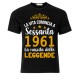 T-Shirt Maglietta Uomo Compleanno La Vita comincia a 60, la nascita delle leggende! Personalizzata con anni e data! Nera!
