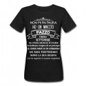 T-Shirt Maglietta Donna Non mi fai paura ho un marito pazzo! Divertente, PERSONALIZZATA CON MESE DI NASCITA!