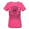 T-Shirt Maglietta Donna fucsia Non mi fai paura ho un ragazzo pazzo! Divertente, PERSONALIZZATA CON MESE DI NASCITA!