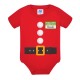 Body neonato bimbo Piccolo Aiutante di Babbo Natale, Personalizzato con il nome! Rosso, idea regalo natalizia! 