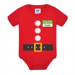Body neonata bimba Piccola Aiutante di Babbo Natale, Personalizzato con il nome! Rosso, idea regalo natalizia! 