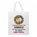 Shopper regalo consegna speciale, personalizzata con nome e foto bimbo o bimba! Non aprire prima di Natale! Con affetto Babbo!