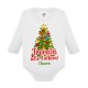 Body neonata manica lunga Trovata sotto l'albero di Natale, personalizzato con il nome della bimba!