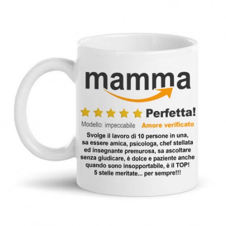 Tazza mug 11 oz MAMMA recensione divertente 5 stelle top! Idea regalo Festa della Mamma!