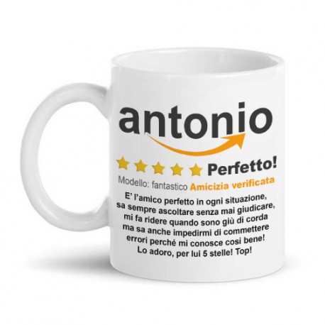Tazza mug 11 oz Recensione divertente 5 stelle DEDICA PERSONALIZZABILE per AMICO! Scrivi quello che vuoi!