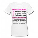 T-Shirt Maglietta Donna FAQ Psicologa, risposte divertenti a domande stupide, Laurea in Psicologia!