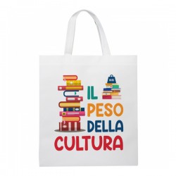Shopper borsetta Il peso della cultura, idea regalo divertente per studenti, insegnanti scuola, lettori!