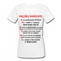 T-shirt maglietta donna FAQ Avvocato, risposte Divertenti a Domande fastidiose, Idea Regalo Laurea Giurisprudenza Legge! 