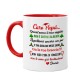 Tazza mug 11 oz rossa Caro futuro papà! Personalizzato con nome bimbo o bimba! Annuncio gravidanza Natale!