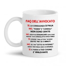 Tazza mug 11 oz FAQ avvocato, idea regalo divertente per laurea in  giurisprudenza legge!