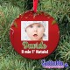  Ornamento rotondo Primo Natale personalizzato con foto e nome di bimbo o bimba! Da appendere all'albero! 