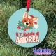 Ornamento rotondo Primo Natale personalizzato con nome di bimbo o bimba! Da appendere all'albero! 