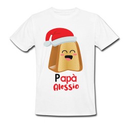 T-Shirt Maglietta Uomo Papà Pandorino Natale, personalizzata con il nome!