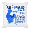 Federa per Cuscino con Stampa Un Padrino Non Si Trova, Si Sceglie con Il Cuore, Il Mio Cuore ha Scelto Te! 