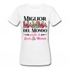 T-Shirt Maglietta Donna Miglior mamma del mondo, parola di, PERSONALIZZATA CON NOME O NOMI FIGLIO O FIGLI!