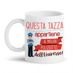 Tazza mug 11 oz Questa tazza appartiene al miglior poliziotto dell'universo! Idea regalo con il mestiere!
