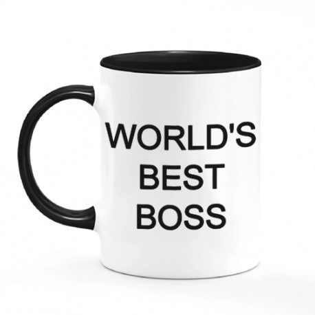 Tazza mug 11 oz color nera World's Best Boss, idea regalo Office, miglior capo!