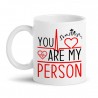 Tazza mug 11 oz You are my person! Sei la mia persona! Elettro anatomy cuore!