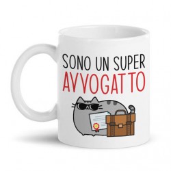 Tazza mug 11 oz Sono un super avvogatto! Gatto avvocato divertente!