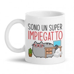 Tazza mug 11 oz Sono un super impiegatto! Gatto impiegato