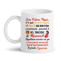 Tazza mug 11 oz Caro futuro papà, regalo nel pancione di mamma! Personalizzata con nome bimbo o bimba! Annuncio gravidanza!