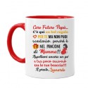 Tazza mug 11 oz rossa Caro futuro papà, regalo nel pancione di mamma! Personalizzata nome bimbo bimba! Annuncio gravidanza!