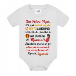 Body neonato Caro futuro papà, regalo nel pancione di mamma! Personalizzato nome bimbo bimba! Annuncio gravidanza!