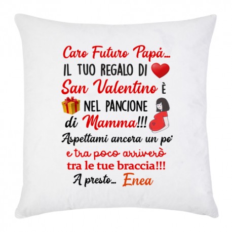 Federa Caro futuro papà, il tuo regalo di San Valentino è nel pancione di mamma! Personalizzato con nome bimbo o bimba!