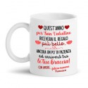 Tazza Mug 11 oz Quest'anno per San Valentino il regalo più bello! Personalizzato con nome futura mamma! Annuncio gravidanza! 