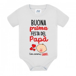 Body neonato neonata Buona Prima Festa del Papà! Con amore, personalizzato con nome bimbo o bimba! Bebè carino!