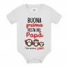 Body neonato neonata Buona Prima Festa del Papà! Con amore, personalizzato con nome bimbo o bimba! Gufetti carini!