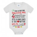 Body Futuro papà buona Festa del papà! Mamma ti ama, il suo cuore batte per te! Personalizzato con nome bimbo o bimba! 