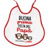 Bavaglino bavetta bimbo o bimba Buona Prima Festa del Papà, personalizzato con nome! Famiglia gufetti!